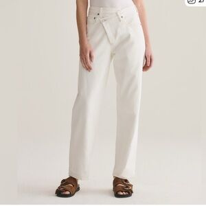 Agolde Custom Criss Cross Straight Jeans